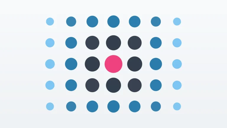 Abstract geometric illustration of a grid of circles fading toward the edges.