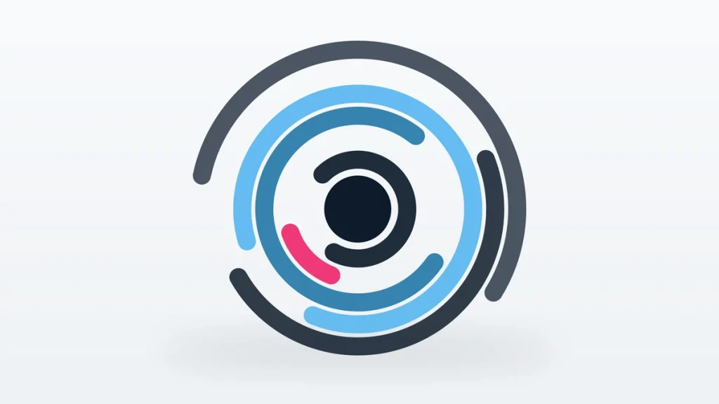 Abstract geometric illustration of concentric rings with one segment picked out.