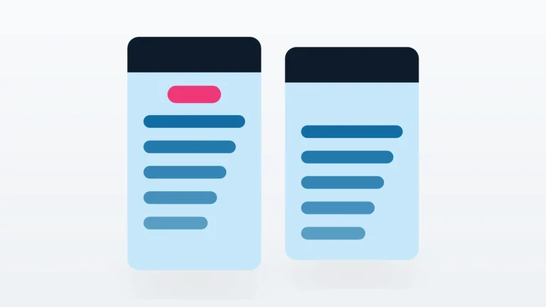 Flat vector illustration of plan cards of differing heights side by side.