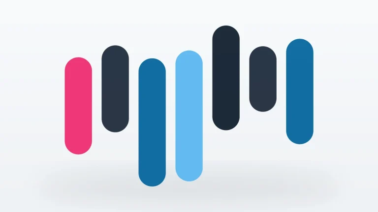 Abstract geometric illustration of vertical rounded bars at differing heights.