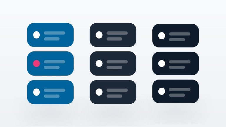 Flat vector illustration of stacked server units side by side.